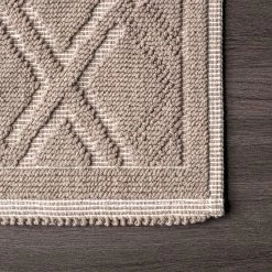 NuLOOM Sheridan Textured Diamond Trellis Bath Mat