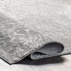 NuLOOM New Arrivals Faye Contemporary Distressed Leopard Print Area Rug