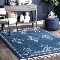 NuLOOM Mackie Moroccan Diamond Tassel Area Rug New Arrivals