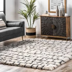 NuLOOM Tamra Geometric Cozy Soft & Fluffy Shag Area Rug New Arrivals