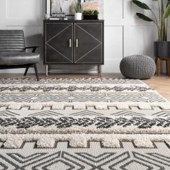 NuLOOM Zuri Shaggy Banded Tribal Area Rug New Arrivals