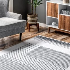 NuLOOM New Arrivals Chelsea Machine Washable Modern Abstract Line Area Rug 18 NuLOOM New Arrivals Chelsea Machine Washable Modern Abstract Line Area Rug