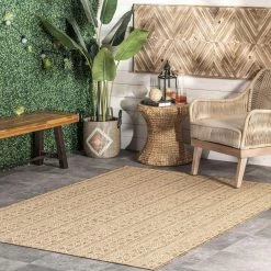 NuLOOM New Arrivals Devon Geometric Stiped Indoor/Outdoor Area Rug