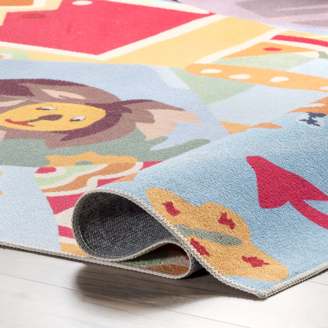 NuLOOM New Arrivals Catherine Zoo Animals Kids Washable Area Rug 4 NuLOOM New Arrivals Catherine Zoo Animals Kids Washable Area Rug