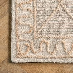 NuLOOM New Arrivals Madison High Low Moroccan Diamond Wool Area Rug