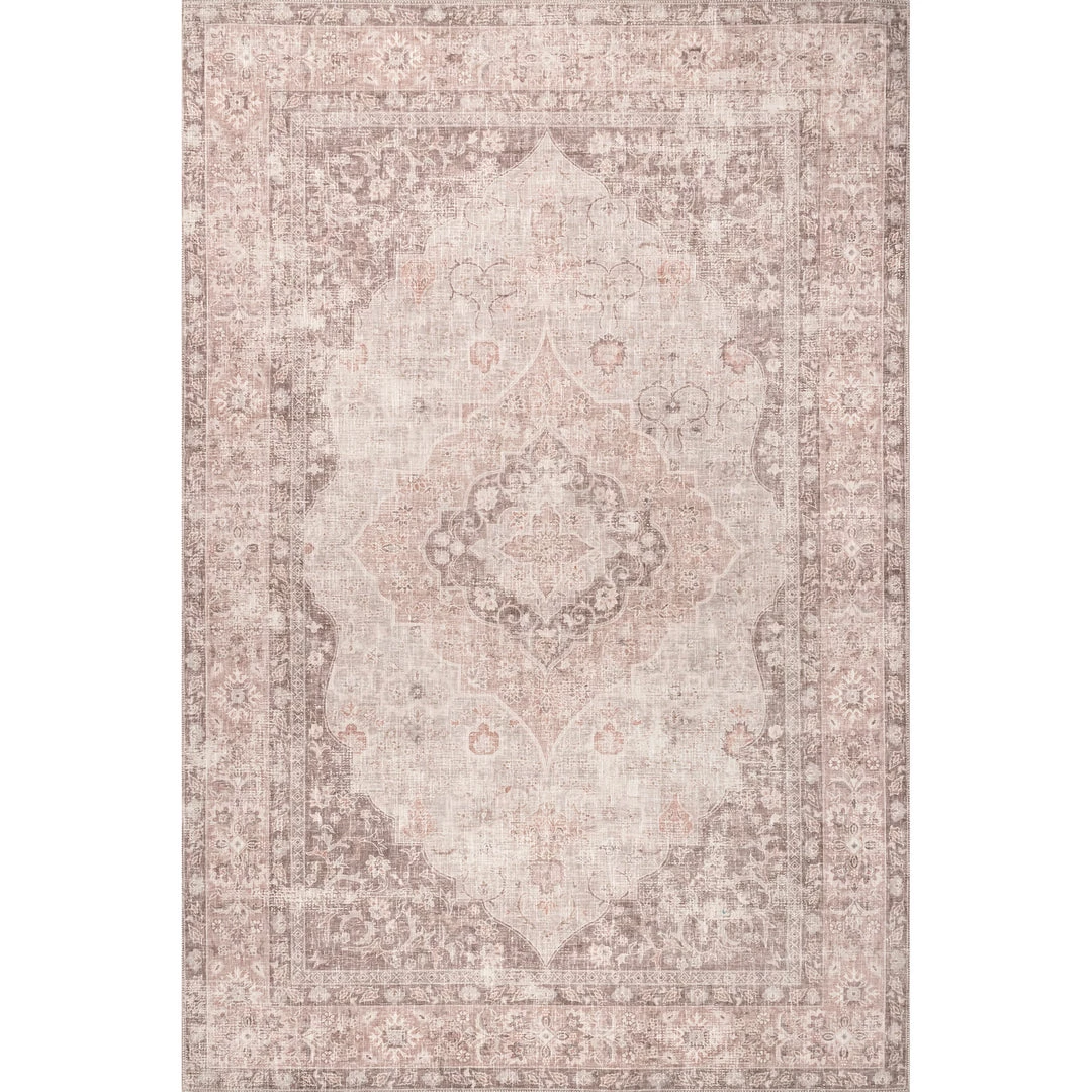 NuLOOM New Arrivals Elsa Machine Washable Floral Blossom Medallion Area Rug 1 NuLOOM New Arrivals Elsa Machine Washable Floral Blossom Medallion Area Rug
