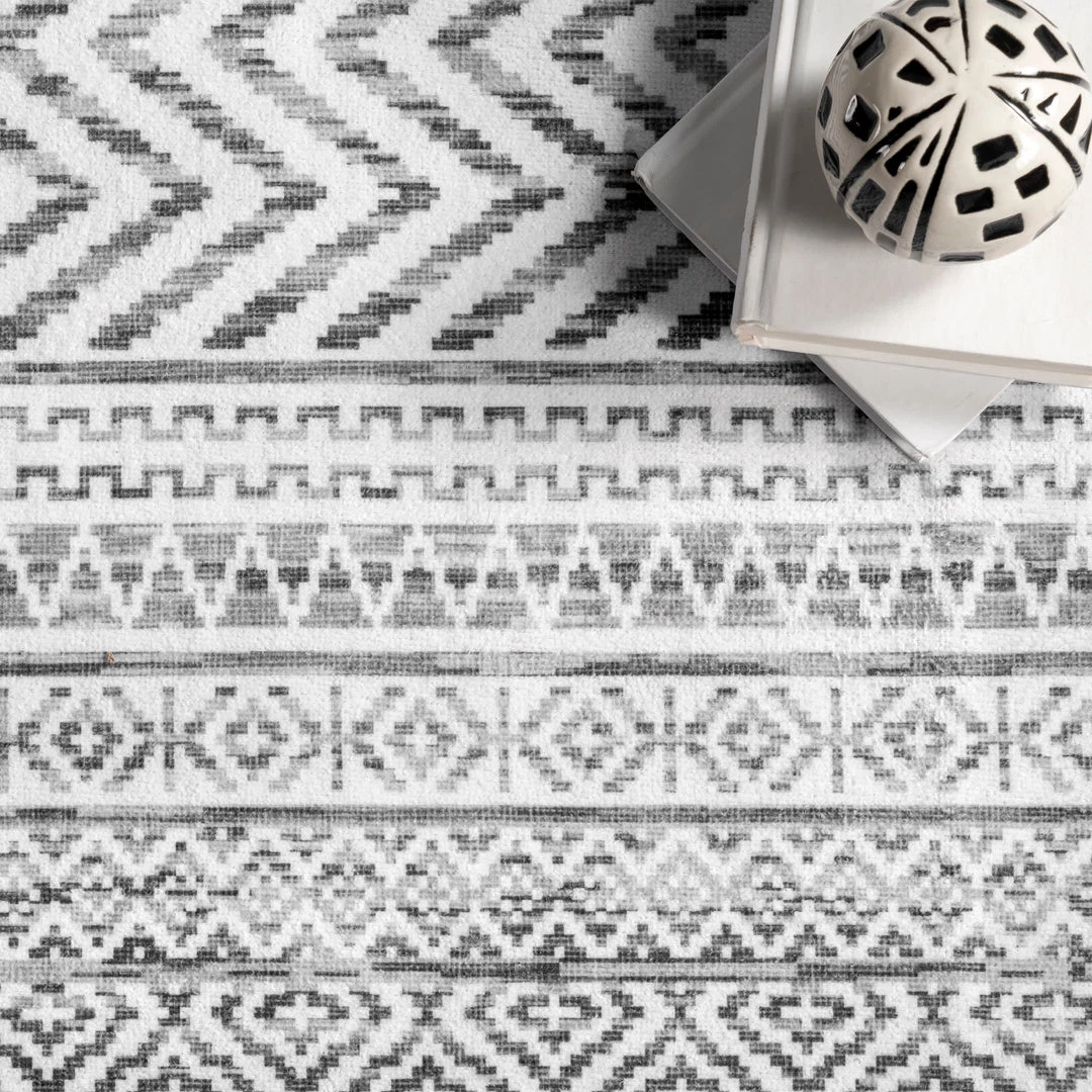 NuLOOM Tribal Banded Washable Area Rug 6 NuLOOM Tribal Banded Washable Area Rug