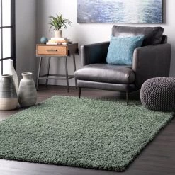 NuLOOM Kara Solid Shag Area Rug Shags