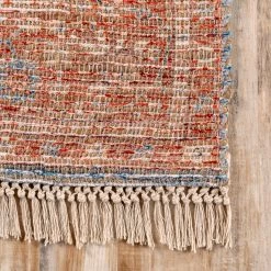 NuLOOM Brina Floral Medallion Tassel Flatweave Area Rug