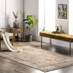 NuLOOM Kalen Hand Woven Vintage Medallion Flatweave Area Rug