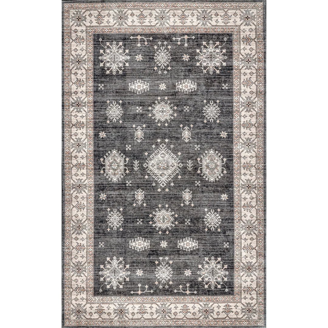 NuLOOM New Arrivals Mollie Machine Washable Traditional Border Area Rug 1 NuLOOM New Arrivals Mollie Machine Washable Traditional Border Area Rug