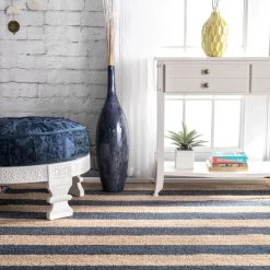 NuLOOM Flatweave Alisia Stripes Jute Area Rug Bedroom