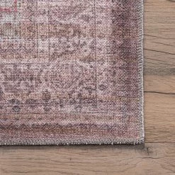 NuLOOM Justine Machine Washable Faded Geometric Medallion Area Rug