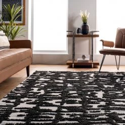 NuLOOM Cosette Abstract High Low Textured Tassel Area Rug New Arrivals