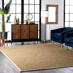 NuLOOM Elijah Seagrass With Border Area Rug