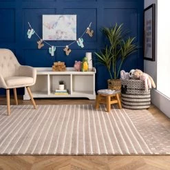 NuLOOM New Arrivals Hand Loomed Marlowe Stripes Area Rug