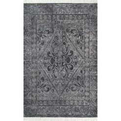 NuLOOM New Arrivals Handmade Nidia Fleur-De-Lis Tassel Rug