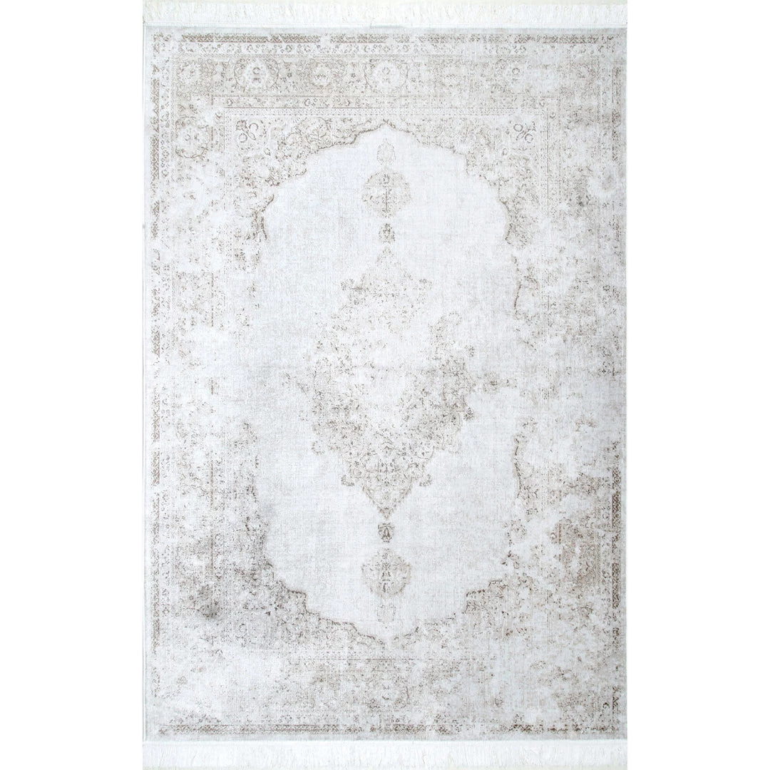 NuLOOM New Arrivals Vintage Medallion Cantrell Fringe Area Rug 1 NuLOOM New Arrivals Vintage Medallion Cantrell Fringe Area Rug