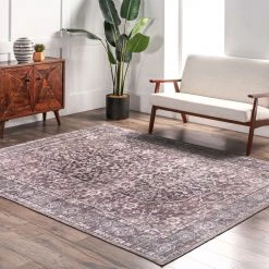 NuLOOM New Arrivals Darcey Machine Washable Traditional Floral Medallion Area Rug 40 NuLOOM New Arrivals Darcey Machine Washable Traditional Floral Medallion Area Rug