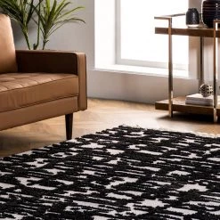 NuLOOM Cosette Abstract High Low Textured Tassel Area Rug New Arrivals