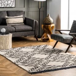 NuLOOM New Arrivals Celia Soft Shag Abstract Aztec Fringe Area Rug