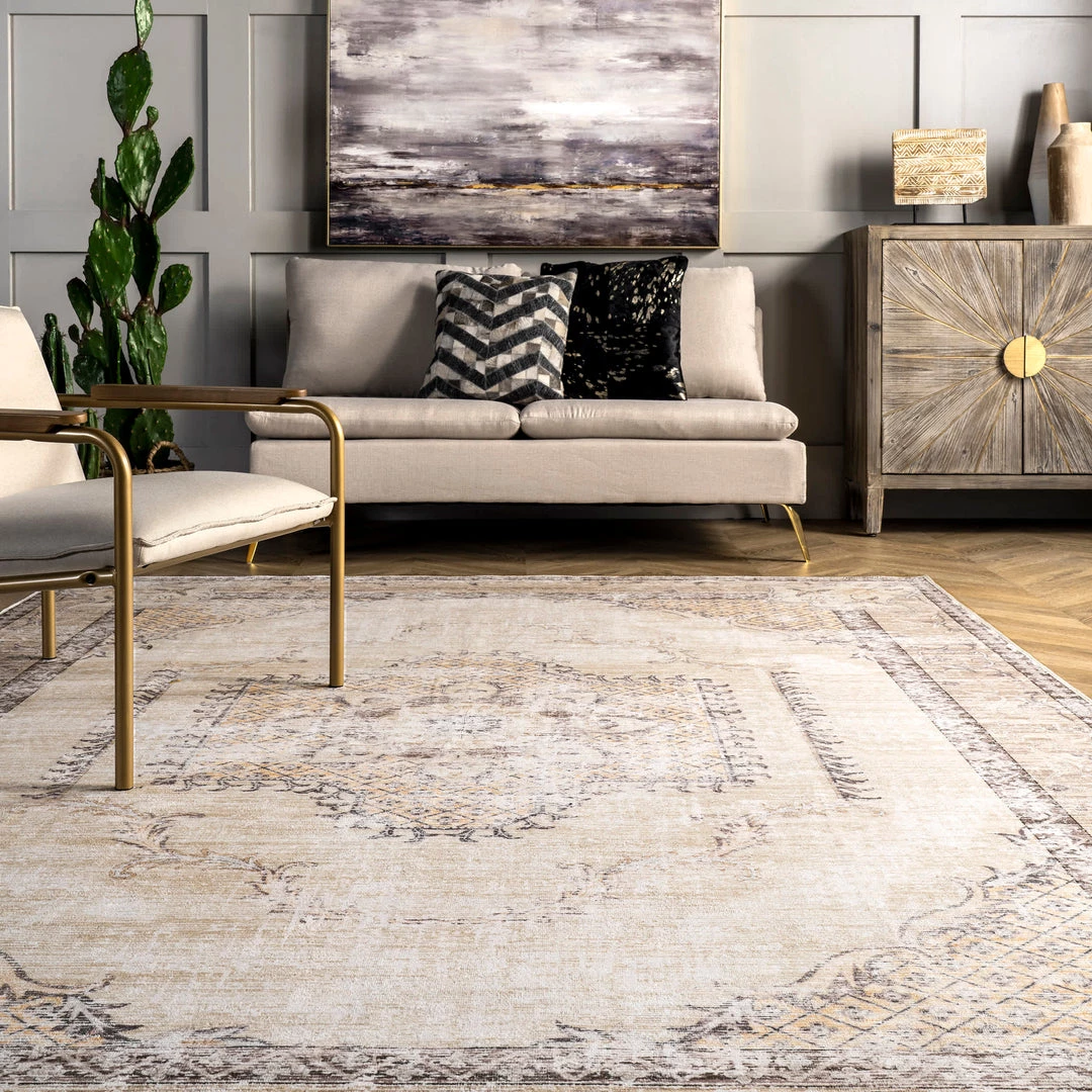 NuLOOM Glenda Machine Washable Faded Medallion Area Rug New Arrivals 8 NuLOOM Glenda Machine Washable Faded Medallion Area Rug New Arrivals