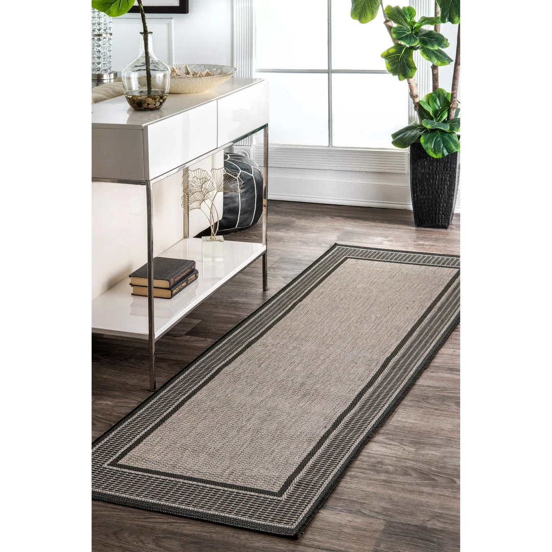 NuLOOM Gris Border Indoor/Outdoor Area Rug 10 NuLOOM Gris Border Indoor/Outdoor Area Rug