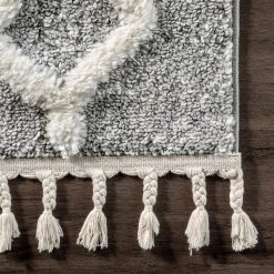 NuLOOM Wylde High Low Soft Shaggy Diamond Moroccan Tassel Area Rug New Arrivals