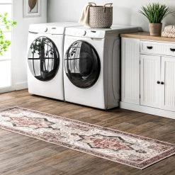 NuLOOM New Arrivals Miley Machine Washable Traditional Medallion Area Rug