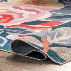 NuLOOM New Arrivals Victoria Machine Washable Floral Blossom Area Rug