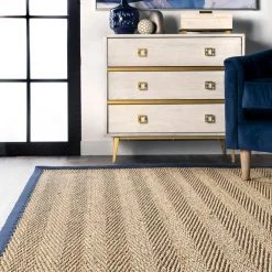 NuLOOM New Arrivals Larnaca Seagrass Herringbone Indoor/Outdoor Area Rug