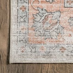 NuLOOM Marlena Faded Floral Machine Washable Area Rug