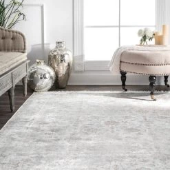 NuLOOM Vintage Floral Elyse Fringe Rug Area Rug New Arrivals