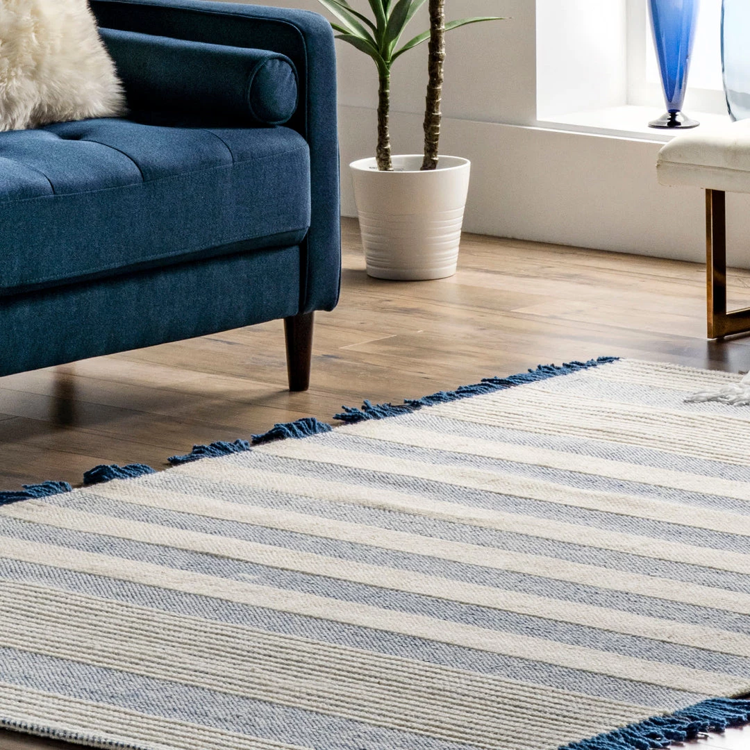 NuLOOM Jennie Hand Loomed Wool Striped Flatweave Fringe Area Rug New Arrivals 9 NuLOOM Jennie Hand Loomed Wool Striped Flatweave Fringe Area Rug New Arrivals