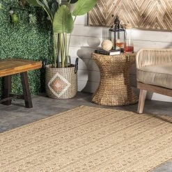 NuLOOM New Arrivals Devon Geometric Stiped Indoor/Outdoor Area Rug