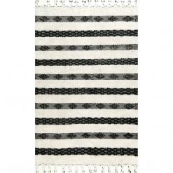 NuLOOM Handmade Striped Delia Shag Area Rug