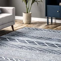 NuLOOM Ginnie Washable Banded Area Rug