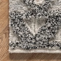 NuLOOM Giselle High-Low Shaggy Wool Geometric Trellis Area Rug New Arrivals 29 NuLOOM Giselle High-Low Shaggy Wool Geometric Trellis Area Rug New Arrivals