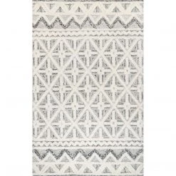 NuLOOM Giselle High-Low Shaggy Wool Geometric Trellis Area Rug New Arrivals