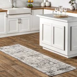 NuLOOM Prestyn Machine Washable Faded Tribal Trellis Area Rug New Arrivals