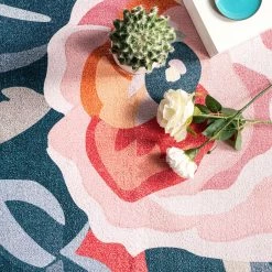 NuLOOM New Arrivals Victoria Machine Washable Floral Blossom Area Rug