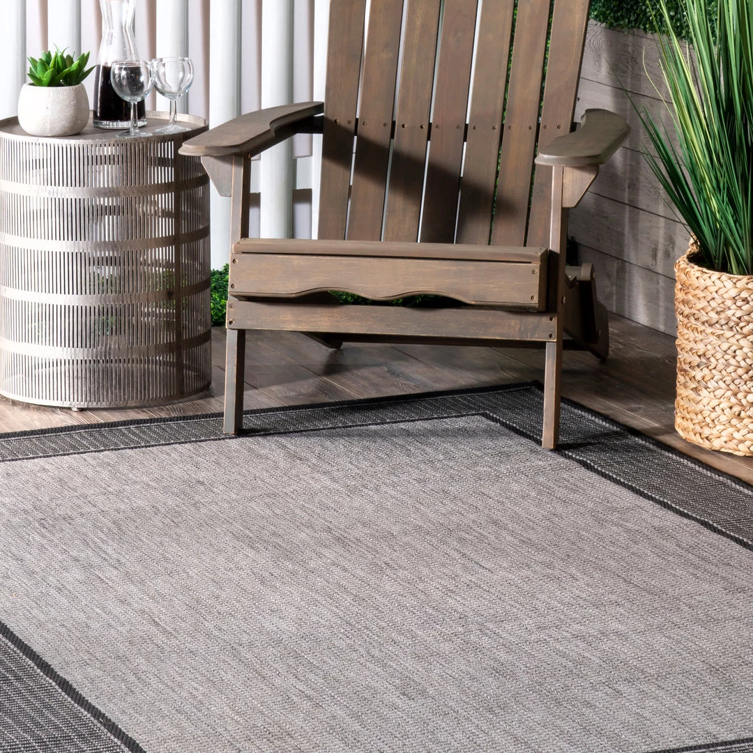 NuLOOM Gris Border Indoor/Outdoor Area Rug 9 NuLOOM Gris Border Indoor/Outdoor Area Rug
