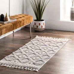 NuLOOM Journey Shaggy Checkered Tiles Tassel Area Rug 27 NuLOOM Journey Shaggy Checkered Tiles Tassel Area Rug
