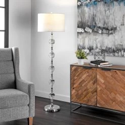 NuLOOM Merced 62" Crystal Floor Lamp