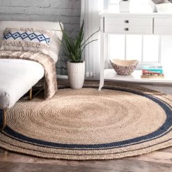 NuLOOM Braided Rikki Border Jute Area Rug