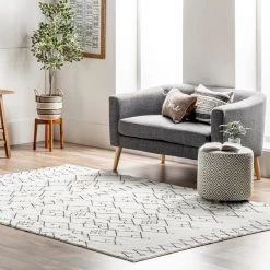 NuLOOM Tribal Striped Washable Shag Area Rug