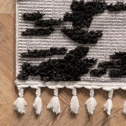 NuLOOM Cosette Abstract High Low Textured Tassel Area Rug New Arrivals