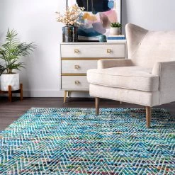 NuLOOM Hand Woven Chevron Rochell Area Rug Contemporary
