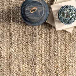 NuLOOM New Arrivals Lina Jute Border Area Rug