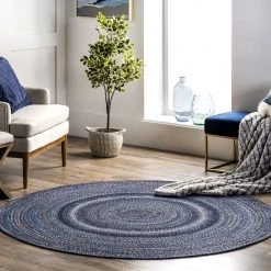 NuLOOM Kyla Handmade Braided Farmhouse Round Area Rug New Arrivals 53 NuLOOM Kyla Handmade Braided Farmhouse Round Area Rug New Arrivals